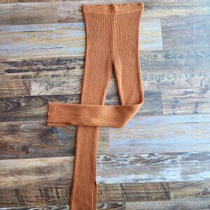 NEW Levi's Not For Resale Wool Blend Ribbed Knit High Waist Legging Slit Brown